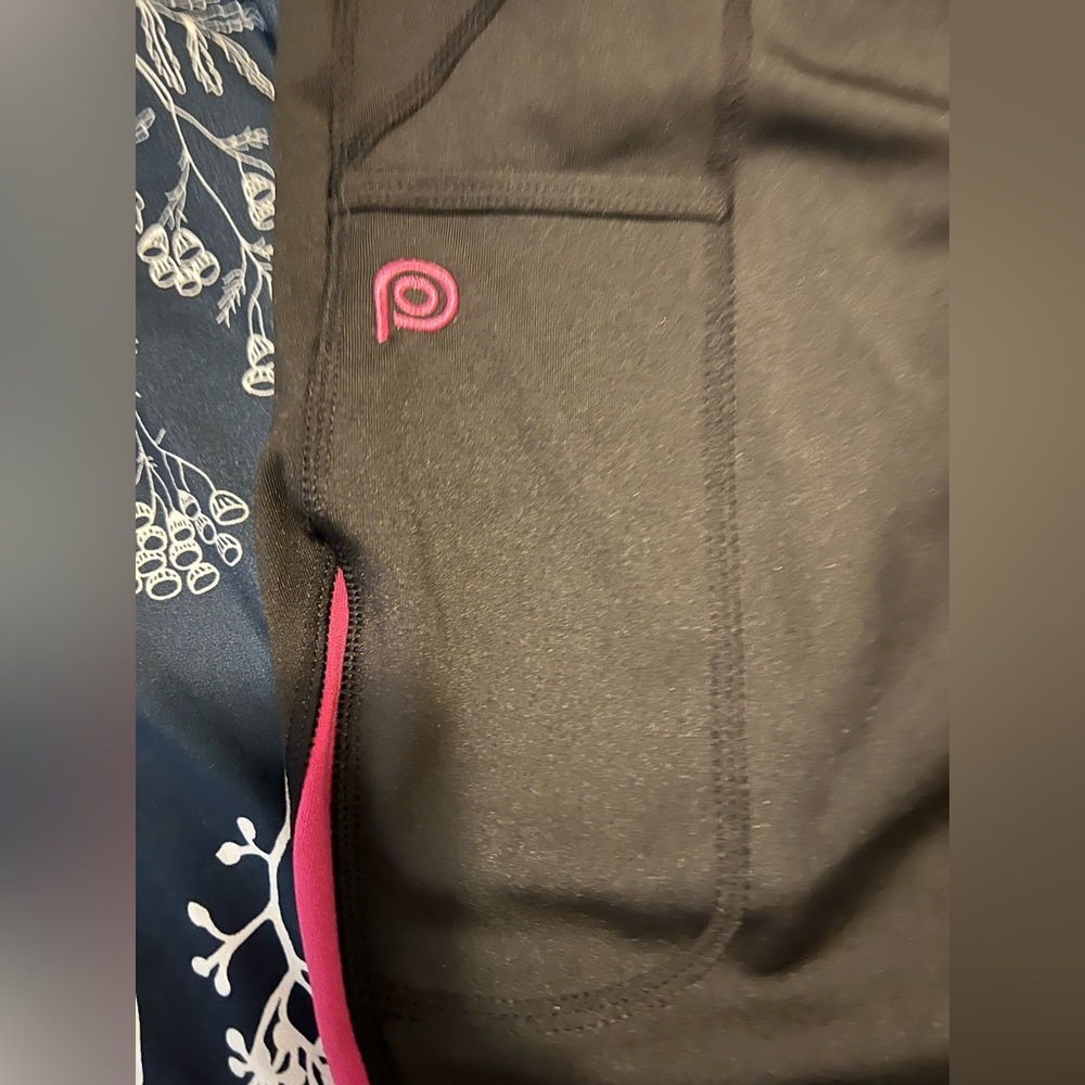Pop Fit Piper Sweet Ruby Women's Leggings Black and Dark Pink - Picture 2 of 6